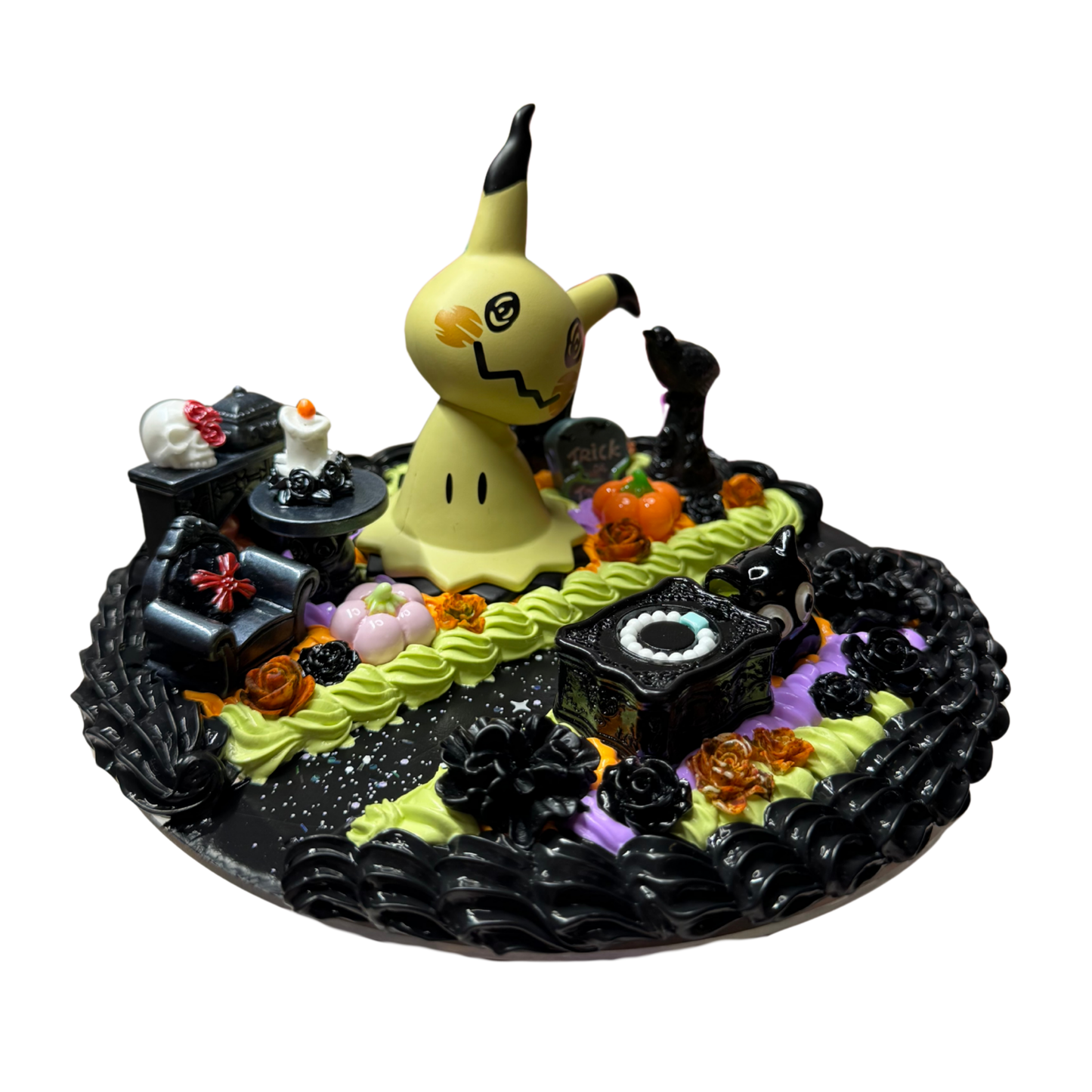 Mimikyu Halloween Phone Stand | iPad/ Tablet Stand | Spooky Pokémon Desk Decor | Cute Gothic Phone Holder | Halloween Pokémon Gift