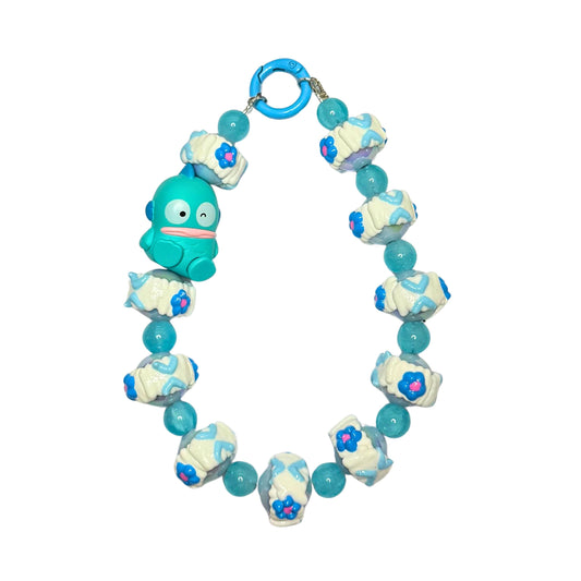 Hangyodon Phone Strap | Phone Chain | Keychain | Sanrio Fishman | Wirstlet | Beaded Phone Strap | Beaded Phone Chain