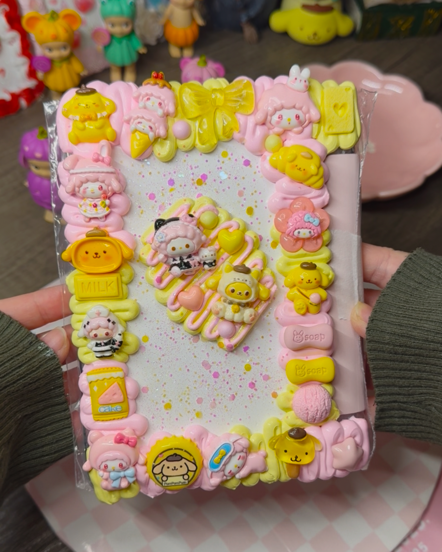 Custom Sanrio Decoden iPad/ Kindle/ Tablet Case