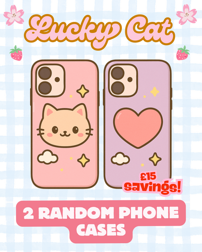 LUCKY CAT BOX: (2) Random phone cases - for any phone model iPhone/ Android