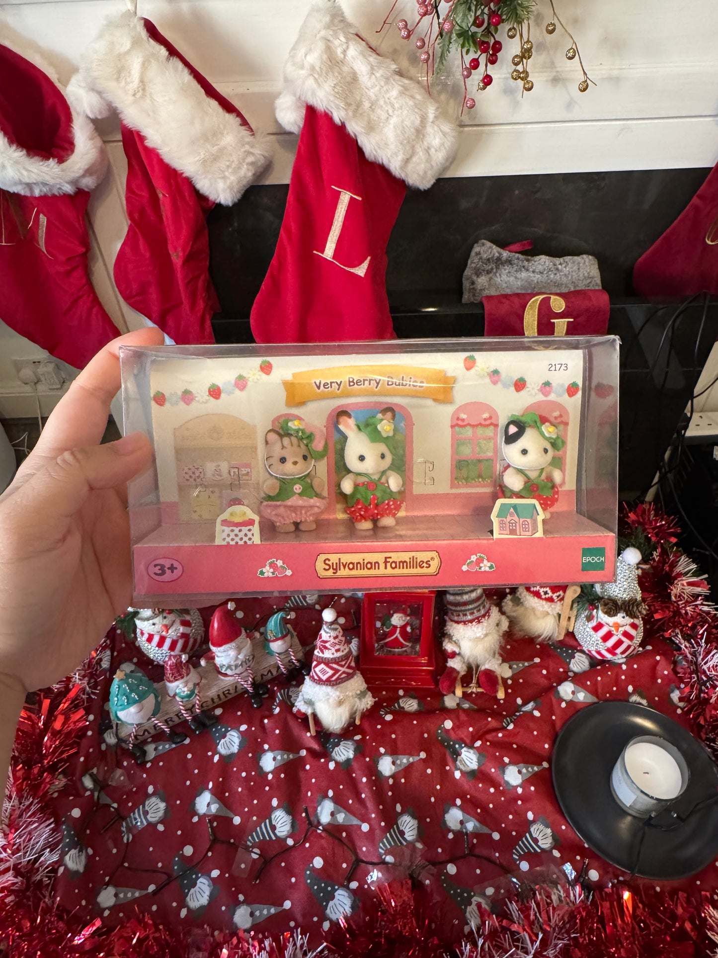 Sylvanian Very Berry Baby Keychain (Chocolate Rabbit Baby Crème)