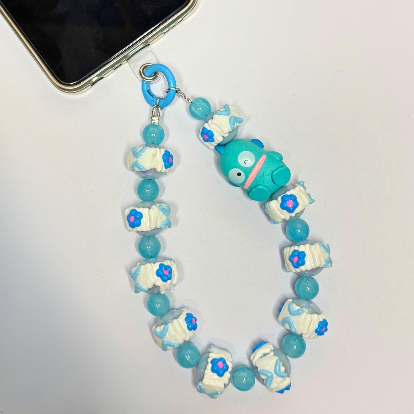 Hangyodon Phone Strap | Phone Chain | Keychain | Sanrio Fishman | Wirstlet | Beaded Phone Strap | Beaded Phone Chain