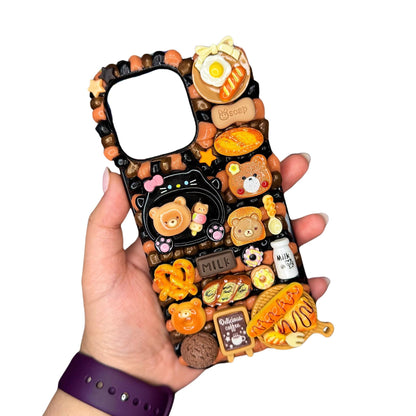 Bear Cafe Decoden Phone Case for any phone model iPhone/ Android
