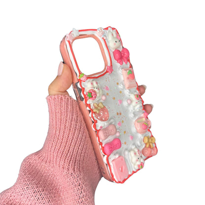 Pink Rabbit Decoden Phone Case for any phone model iPhone/ Android