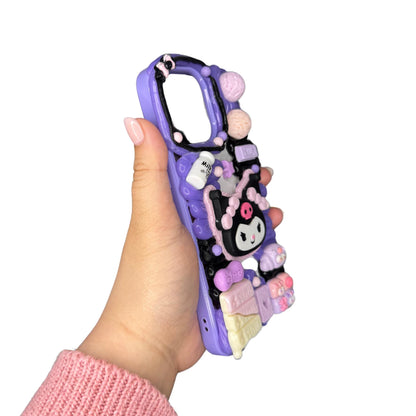 Dark Kuromi Cookie Decoden Phone Case for any phone model iPhone/ Android