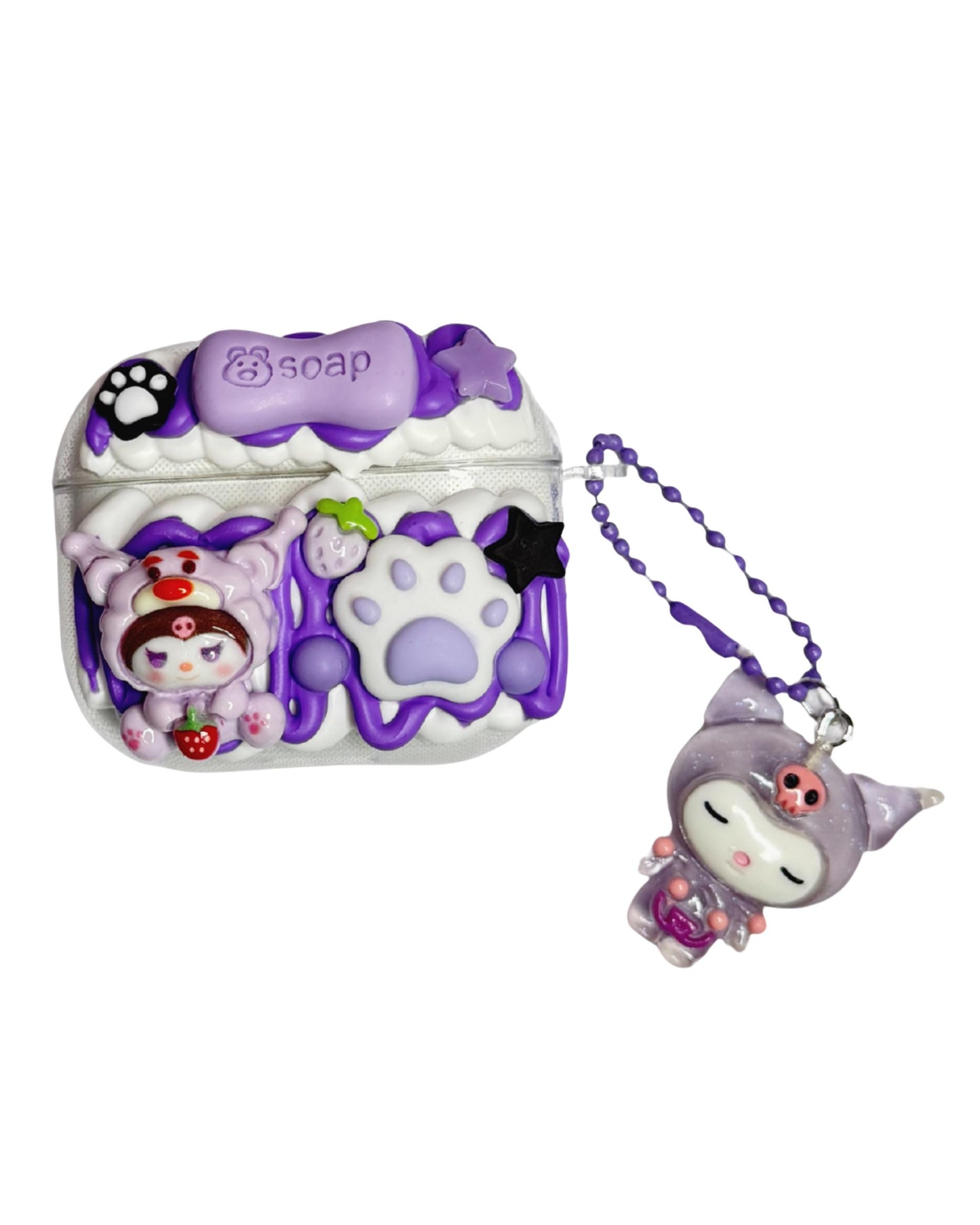 Sanrio Decoden AirPods Case with Pendant for Airpods 1-4 and Pro (Hello Kitty, Pompompurin, Pochacco, Kuromi, Cinnamoroll, My Melody)