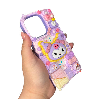 Pastel Kuromi Cookie Decoden Phone Case for any phone model iPhone/ Android