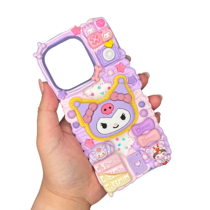 Pastel Kuromi Cookie Decoden Phone Case for any phone model iPhone/ Android