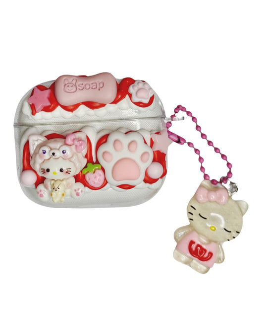 Sanrio Decoden AirPods Case with Pendant for Airpods 1-4 and Pro (Hello Kitty, Pompompurin, Pochacco, Kuromi, Cinnamoroll, My Melody)