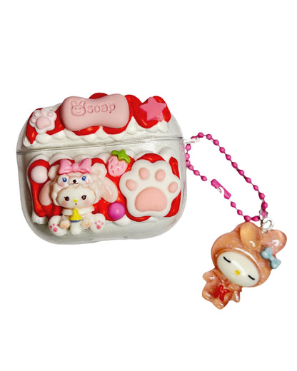 Sanrio Decoden AirPods Case with Pendant for Airpods 1-4 and Pro (Hello Kitty, Pompompurin, Pochacco, Kuromi, Cinnamoroll, My Melody)
