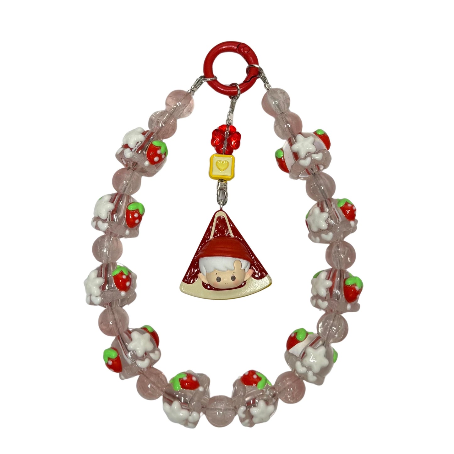 Hacipupu Grapefruit Phone Strap | Beaded Phone Chain | Keychain | PopMart Pop Bean Fruit Platter Series | Wirstlet | Beaded Phone Strap