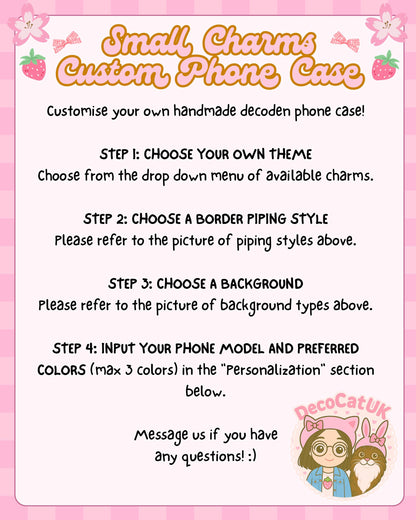 SMALL CHARMS | Customized Decoden Phone Case (for any phone model)