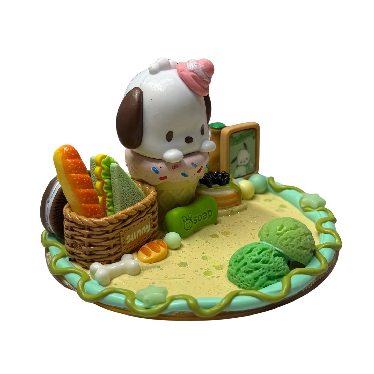 Pochacco Ice Cream Decoden Phone Stand
