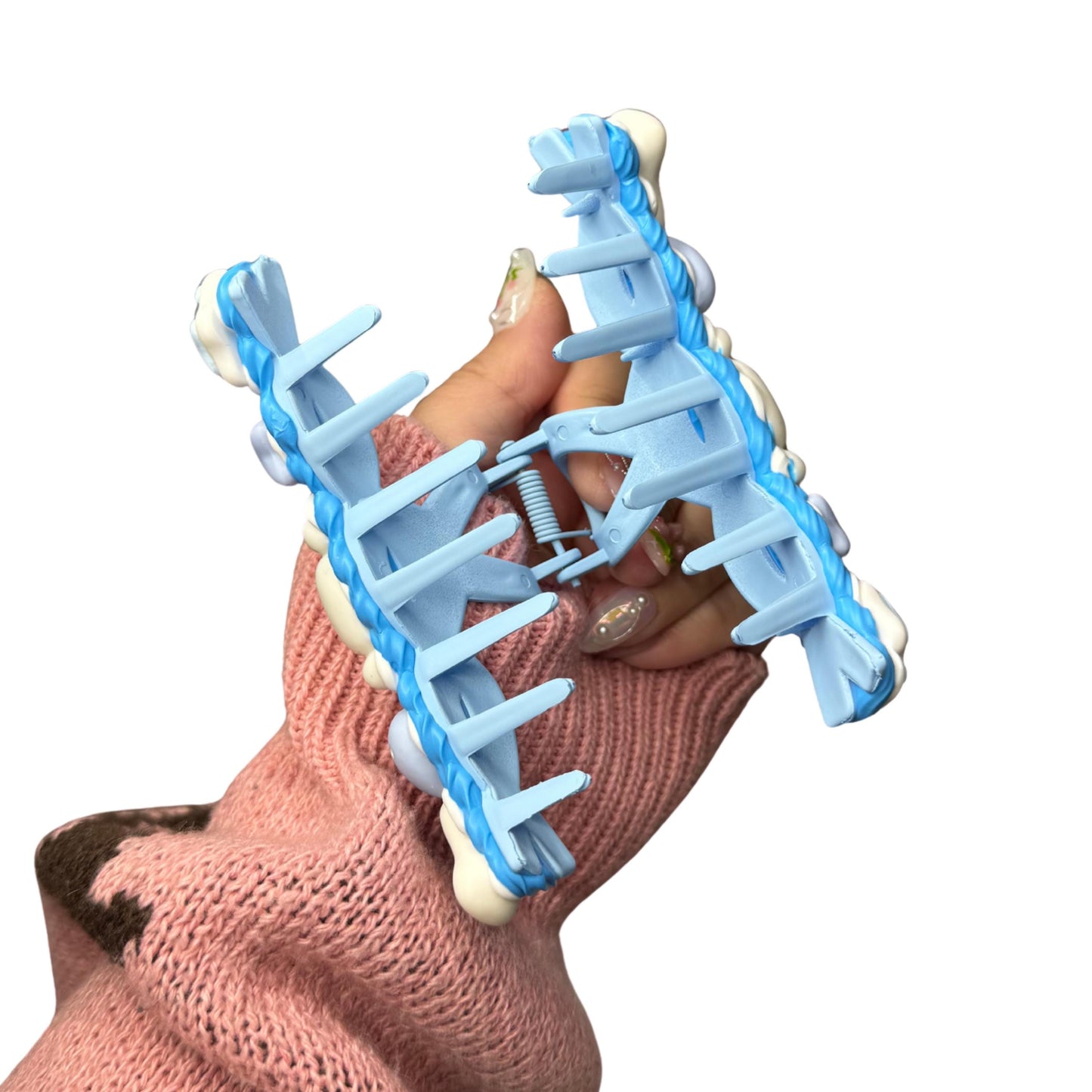 Cinnamoroll Beauty Bundle | Decoden Hair Claw, Pocket Mirror & Hair Clips Set | Complete Kawaii Gift Set