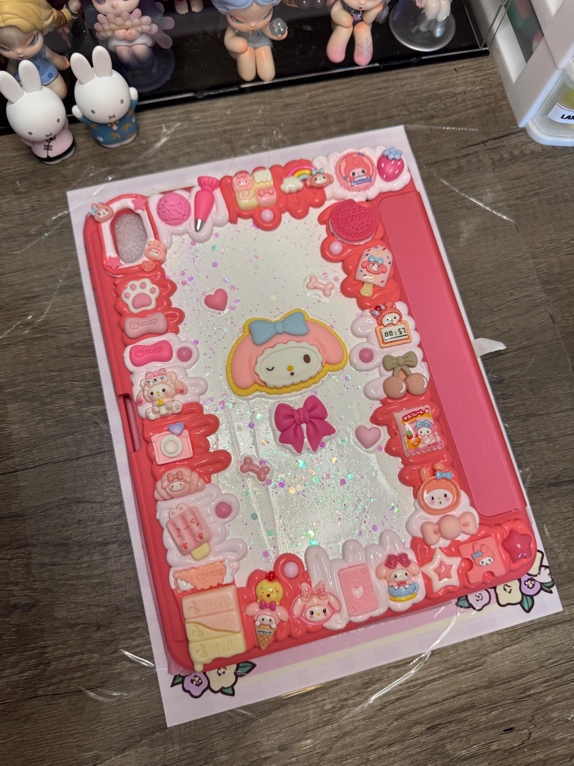 Custom Sanrio Decoden iPad/ Kindle/ Tablet Case