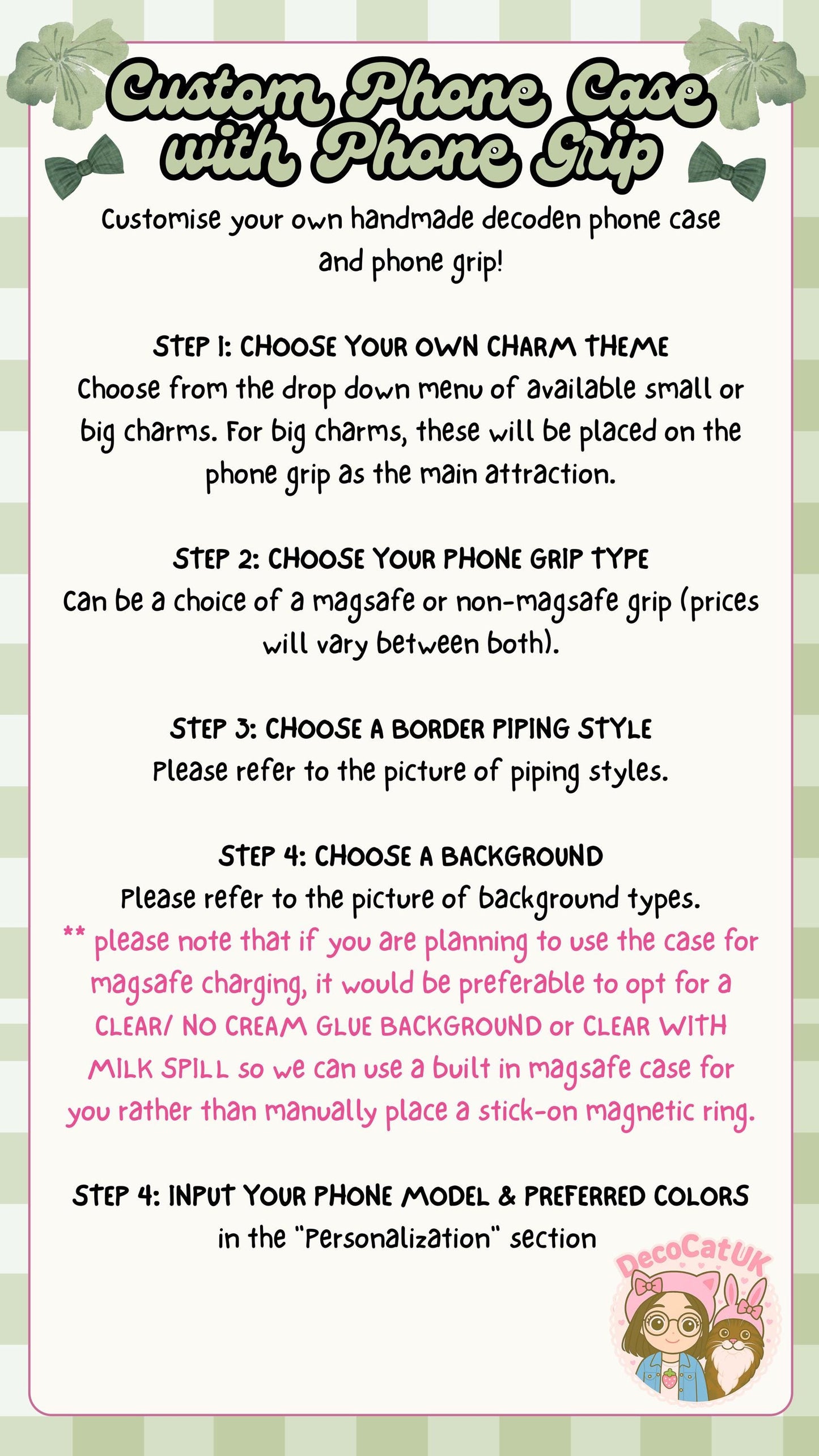 Custom Decoden Phone Case with Phone Holder (for any phone model)