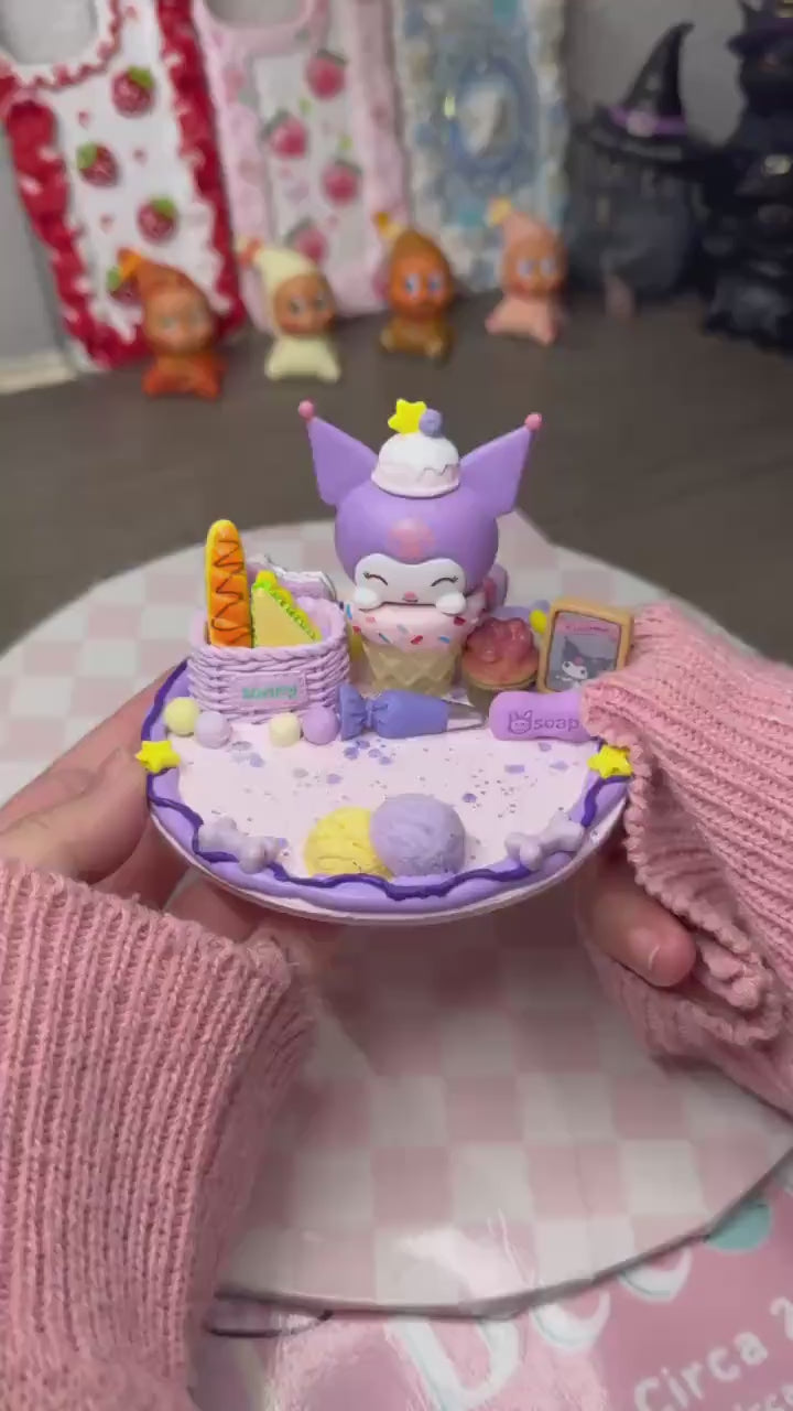 Kuromi Ice Cream Decoden Phone Stand