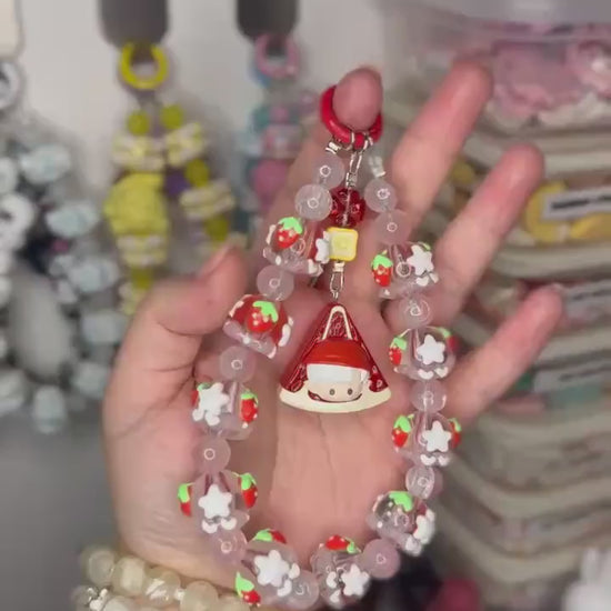 Hacipupu Grapefruit Phone Strap | Beaded Phone Chain | Keychain | PopMart Pop Bean Fruit Platter Series | Wirstlet | Beaded Phone Strap