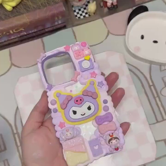 Pastel Kuromi Cookie Decoden Phone Case for any phone model iPhone/ Android