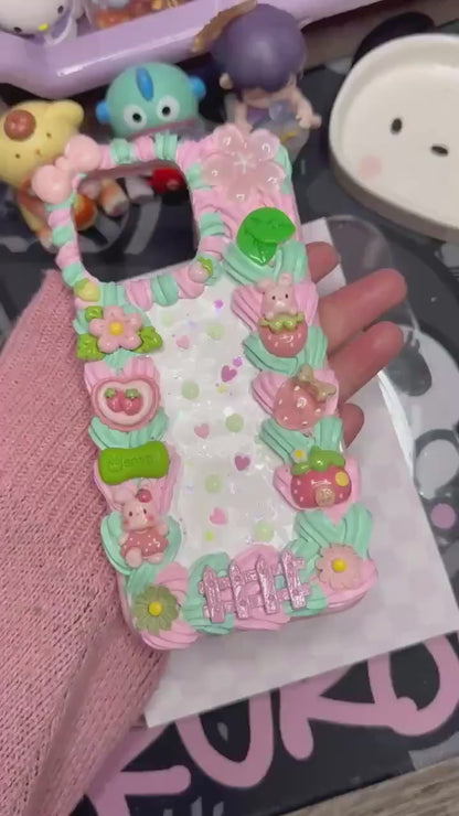 Spring Bunny Decoden Phone Case for any phone model iPhone/ Android